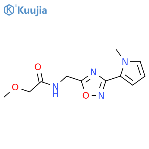 2-methoxy-N-{[3-(1-methyl-1H-pyrrol-2-yl)-1,2,4-oxadiazol-5-yl]methyl}acetamide structure