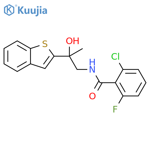 N-[2-(1-benzothiophen-2-yl)-2-hydroxypropyl]-2-chloro-6-fluorobenzamide structure
