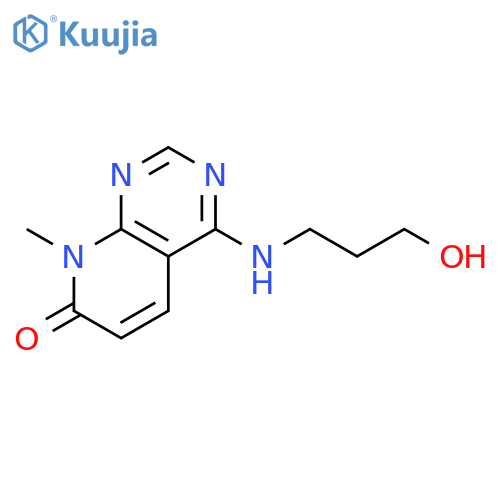 4-[(3-hydroxypropyl)amino]-8-methyl-7H,8H-pyrido[2,3-d]pyrimidin-7-one structure