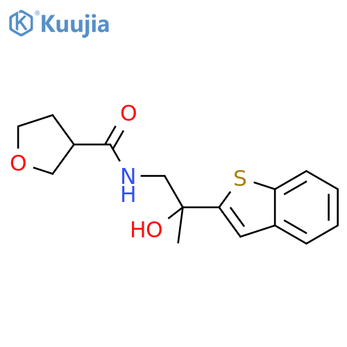 N-[2-(1-benzothiophen-2-yl)-2-hydroxypropyl]oxolane-3-carboxamide structure