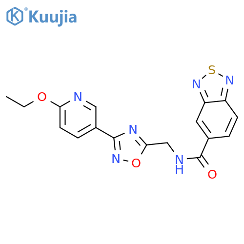 N-{[3-(6-ethoxypyridin-3-yl)-1,2,4-oxadiazol-5-yl]methyl}-2,1,3-benzothiadiazole-5-carboxamide structure