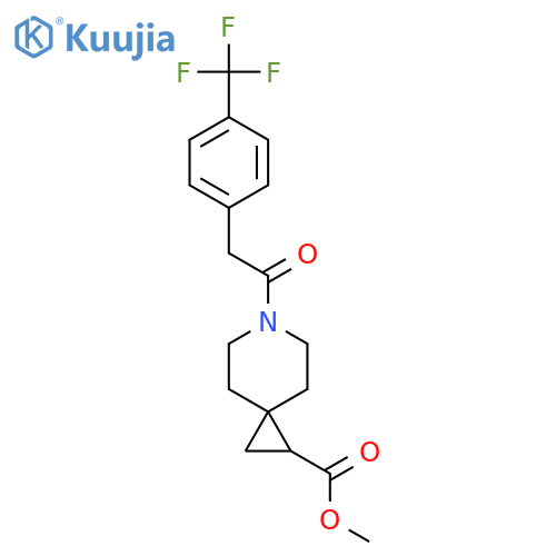 methyl 6-{2-4-(trifluoromethyl)phenylacetyl}-6-azaspiro2.5octane-1-carboxylate structure