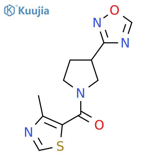 3-1-(4-methyl-1,3-thiazole-5-carbonyl)pyrrolidin-3-yl-1,2,4-oxadiazole structure