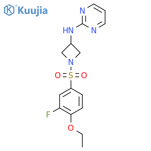 N-1-(4-ethoxy-3-fluorobenzenesulfonyl)azetidin-3-ylpyrimidin-2-amine structure
