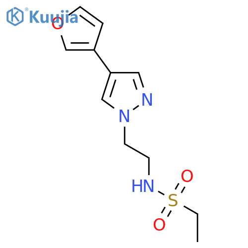 N-{2-[4-(furan-3-yl)-1H-pyrazol-1-yl]ethyl}ethane-1-sulfonamide structure