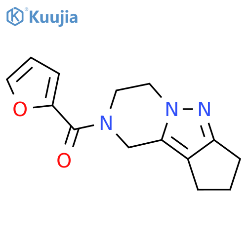 11-(furan-2-carbonyl)-7,8,11-triazatricyclo6.4.0.0^{2,6}dodeca-1,6-diene structure