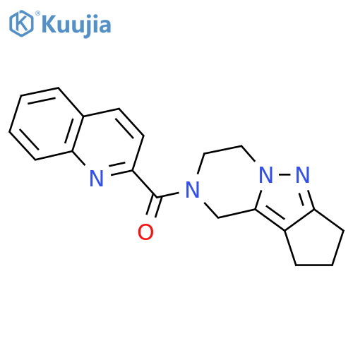 11-(quinoline-2-carbonyl)-7,8,11-triazatricyclo6.4.0.0^{2,6}dodeca-1,6-diene structure