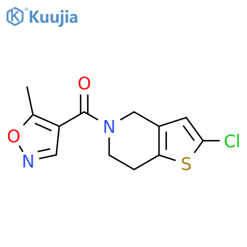 4-{2-chloro-4H,5H,6H,7H-thieno[3,2-c]pyridine-5-carbonyl}-5-methyl-1,2-oxazole structure