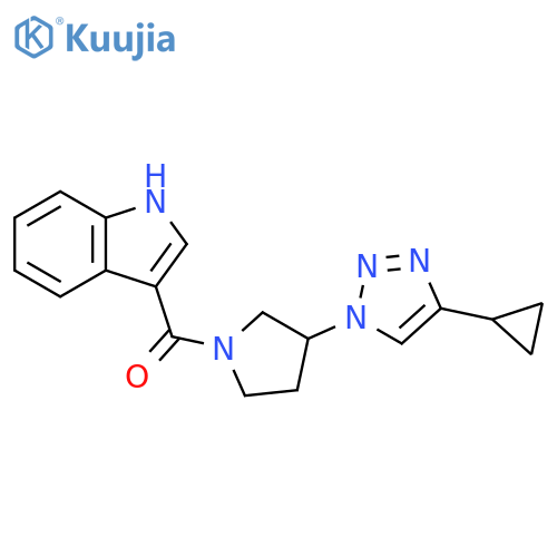 3-3-(4-cyclopropyl-1H-1,2,3-triazol-1-yl)pyrrolidine-1-carbonyl-1H-indole structure