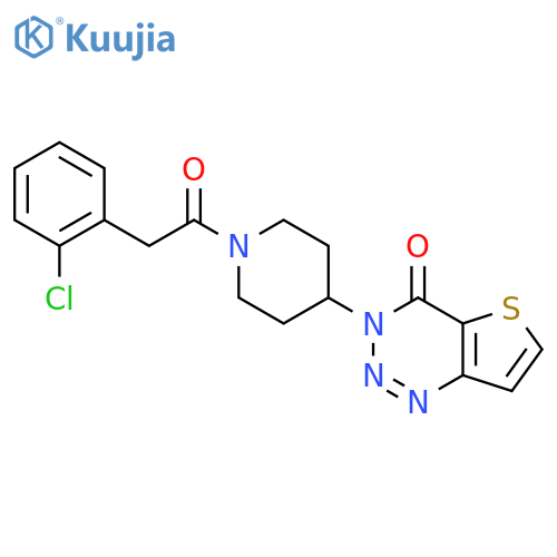 3-{1-2-(2-chlorophenyl)acetylpiperidin-4-yl}-3H,4H-thieno3,2-d1,2,3triazin-4-one structure