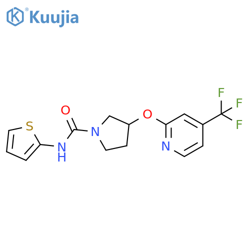 N-2-Thienyl-3-[[4-(trifluoromethyl)-2-pyridinyl]oxy]-1-pyrrolidinecarboxamide structure