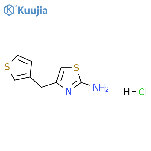 4-(thiophen-3-ylmethyl)-1,3-thiazol-2-amine:hydrochloride structure