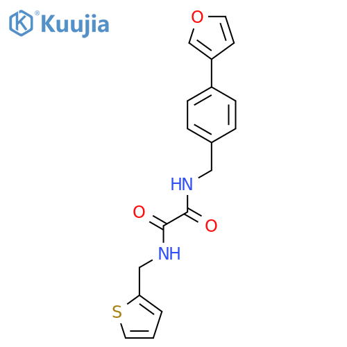 N'-{[4-(furan-3-yl)phenyl]methyl}-N-[(thiophen-2-yl)methyl]ethanediamide structure
