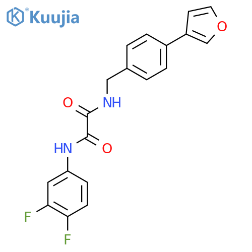 N-(3,4-difluorophenyl)-N'-{4-(furan-3-yl)phenylmethyl}ethanediamide structure