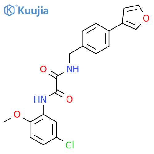 N-(5-chloro-2-methoxyphenyl)-N'-{4-(furan-3-yl)phenylmethyl}ethanediamide structure
