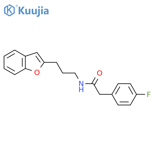 N-3-(1-benzofuran-2-yl)propyl-2-(4-fluorophenyl)acetamide structure