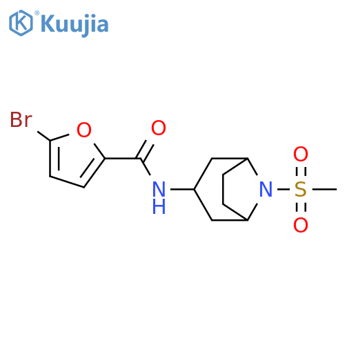 5-bromo-N-(8-methylsulfonyl-8-azabicyclo[3.2.1]octan-3-yl)furan-2-carboxamide structure