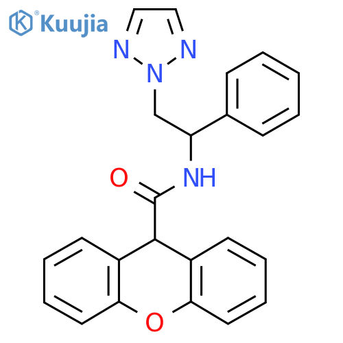 N-1-phenyl-2-(2H-1,2,3-triazol-2-yl)ethyl-9H-xanthene-9-carboxamide structure