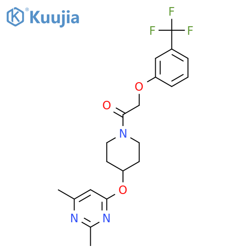 1-{4-(2,6-dimethylpyrimidin-4-yl)oxypiperidin-1-yl}-2-3-(trifluoromethyl)phenoxyethan-1-one structure
