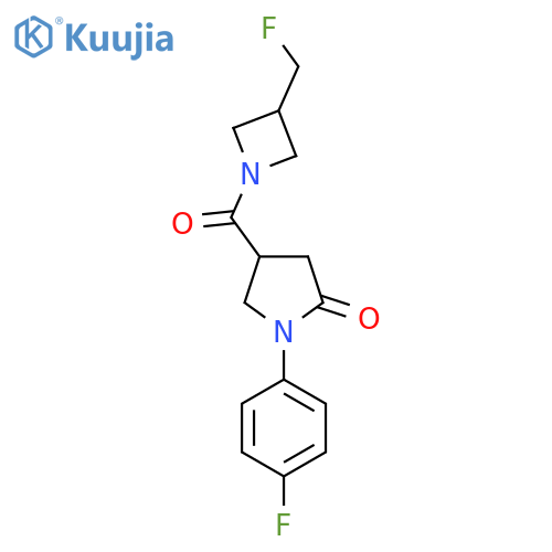 4-[3-(Fluoromethyl)azetidine-1-carbonyl]-1-(4-fluorophenyl)pyrrolidin-2-one structure