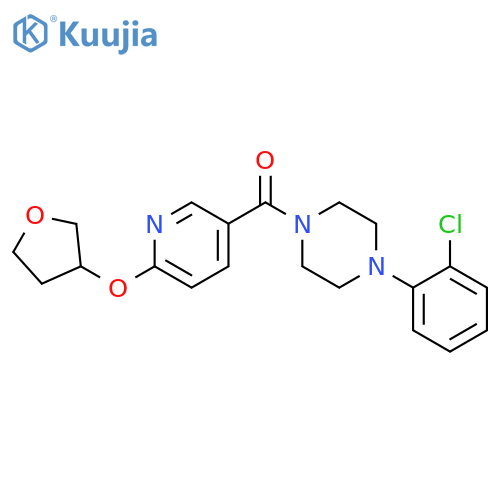 [4-(2-chlorophenyl)piperazin-1-yl]-[6-(oxolan-3-yloxy)pyridin-3-yl]methanone structure