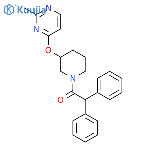 1-{3-[(2-methylpyrimidin-4-yl)oxy]piperidin-1-yl}-2,2-diphenylethan-1-one structure