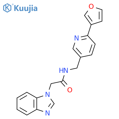 2-(1H-1,3-benzodiazol-1-yl)-N-{6-(furan-3-yl)pyridin-3-ylmethyl}acetamide structure