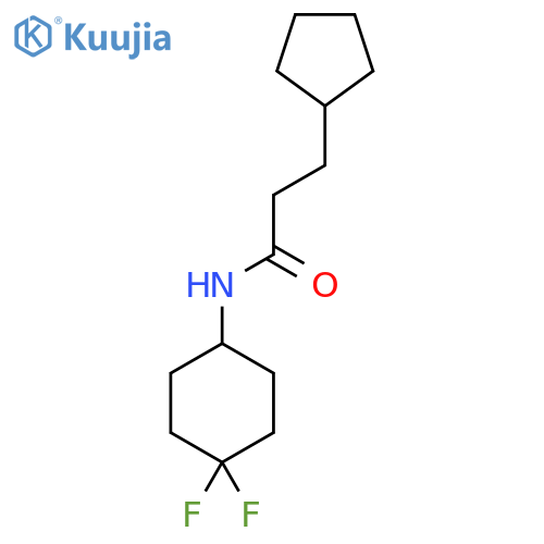 3-cyclopentyl-N-(4,4-difluorocyclohexyl)propanamide structure