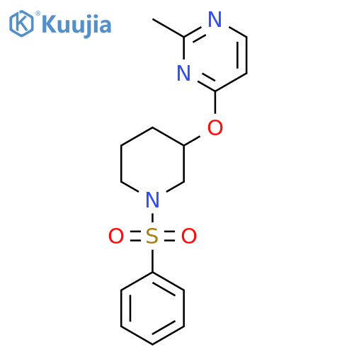4-{[1-(benzenesulfonyl)piperidin-3-yl]oxy}-2-methylpyrimidine structure