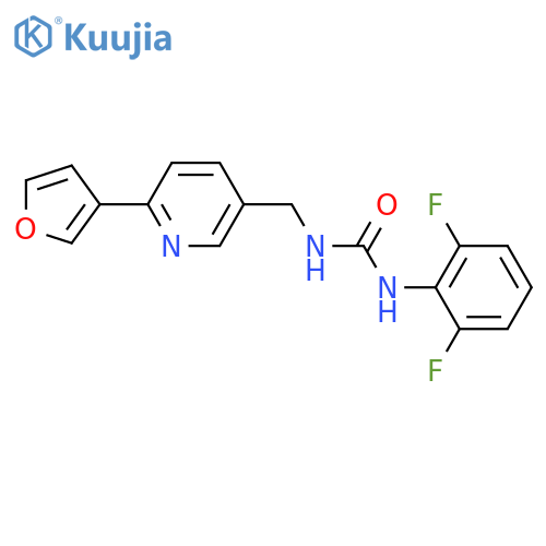 1-(2,6-difluorophenyl)-3-{6-(furan-3-yl)pyridin-3-ylmethyl}urea structure