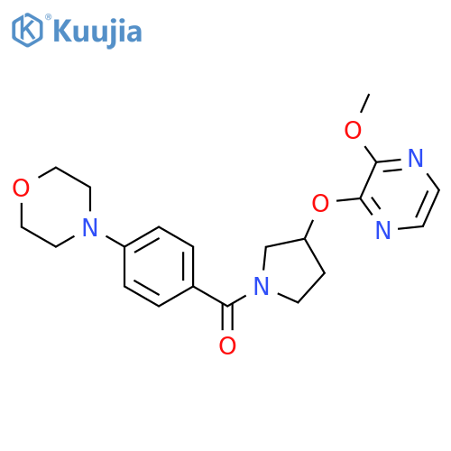 4-(4-{3-[(3-methoxypyrazin-2-yl)oxy]pyrrolidine-1-carbonyl}phenyl)morpholine structure