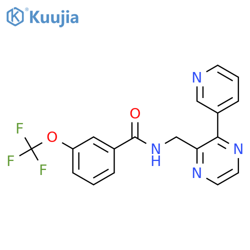 N-{3-(pyridin-3-yl)pyrazin-2-ylmethyl}-3-(trifluoromethoxy)benzamide structure