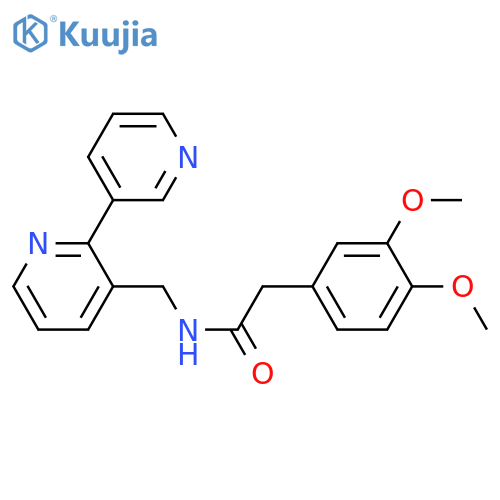 N-({[2,3'-bipyridine]-3-yl}methyl)-2-(3,4-dimethoxyphenyl)acetamide structure