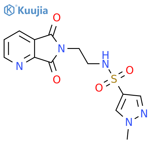 N-(2-{5,7-dioxo-5H,6H,7H-pyrrolo3,4-bpyridin-6-yl}ethyl)-1-methyl-1H-pyrazole-4-sulfonamide structure
