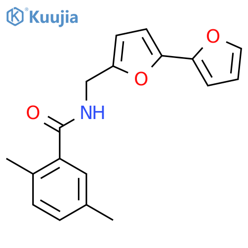 N-({2,2'-bifuran-5-yl}methyl)-2,5-dimethylbenzamide structure