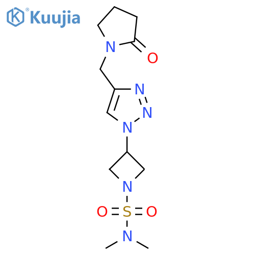 N,N-dimethyl-3-{4-[(2-oxopyrrolidin-1-yl)methyl]-1H-1,2,3-triazol-1-yl}azetidine-1-sulfonamide structure