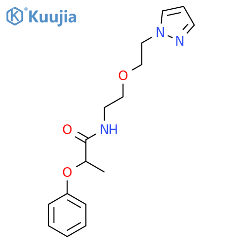 2-phenoxy-N-{2-2-(1H-pyrazol-1-yl)ethoxyethyl}propanamide structure