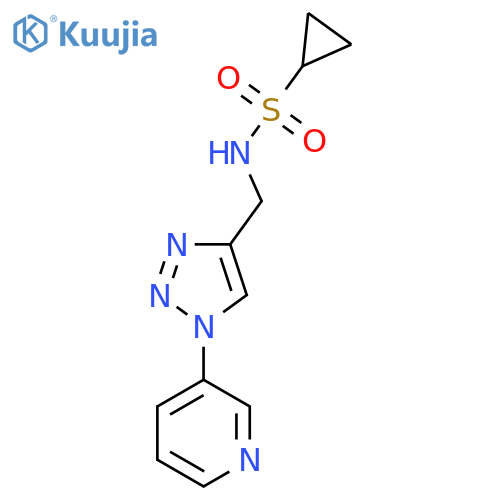 N-{1-(pyridin-3-yl)-1H-1,2,3-triazol-4-ylmethyl}cyclopropanesulfonamide structure