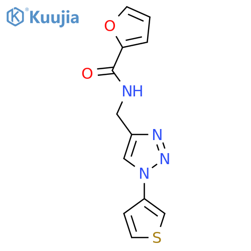 N-{[1-(thiophen-3-yl)-1H-1,2,3-triazol-4-yl]methyl}furan-2-carboxamide structure