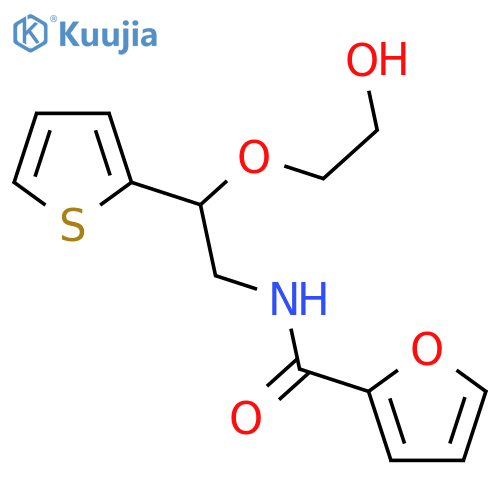 N-2-(2-hydroxyethoxy)-2-(thiophen-2-yl)ethylfuran-2-carboxamide structure