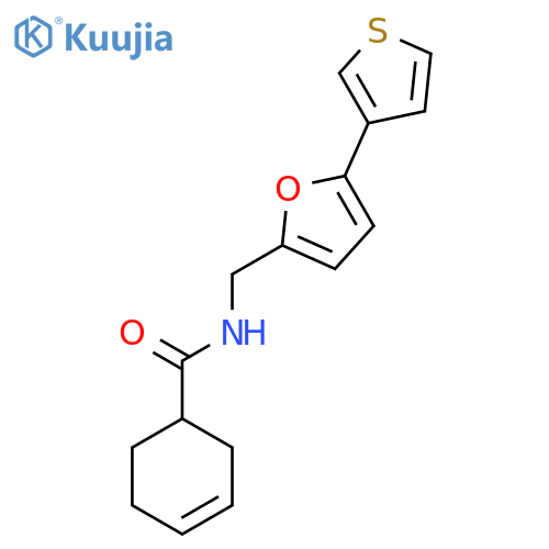 N-{5-(thiophen-3-yl)furan-2-ylmethyl}cyclohex-3-ene-1-carboxamide structure