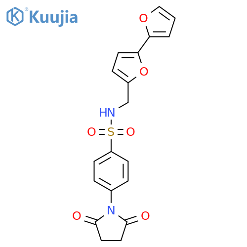 N-({2,2'-bifuran-5-yl}methyl)-4-(2,5-dioxopyrrolidin-1-yl)benzene-1-sulfonamide structure