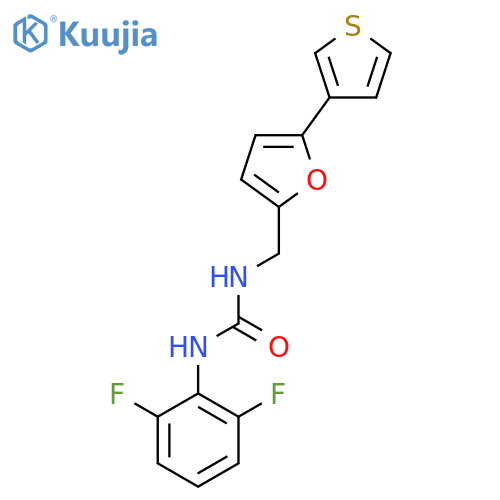 1-(2,6-difluorophenyl)-3-{[5-(thiophen-3-yl)furan-2-yl]methyl}urea structure