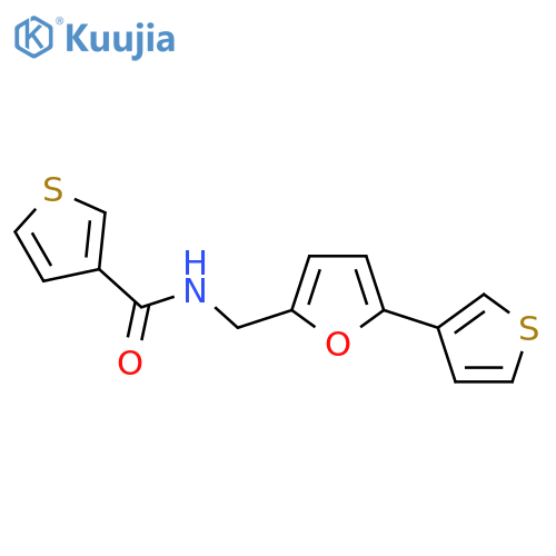 N-{5-(thiophen-3-yl)furan-2-ylmethyl}thiophene-3-carboxamide structure