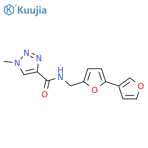 N-({[2,3'-bifuran]-5-yl}methyl)-1-methyl-1H-1,2,3-triazole-4-carboxamide structure