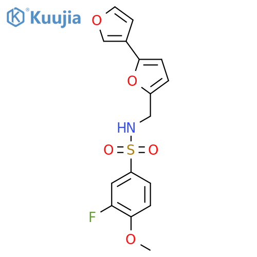 N-({[2,3'-bifuran]-5-yl}methyl)-3-fluoro-4-methoxybenzene-1-sulfonamide structure