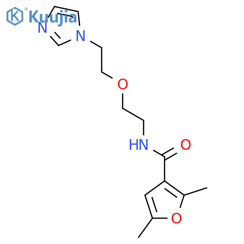 N-{2-2-(1H-imidazol-1-yl)ethoxyethyl}-2,5-dimethylfuran-3-carboxamide structure