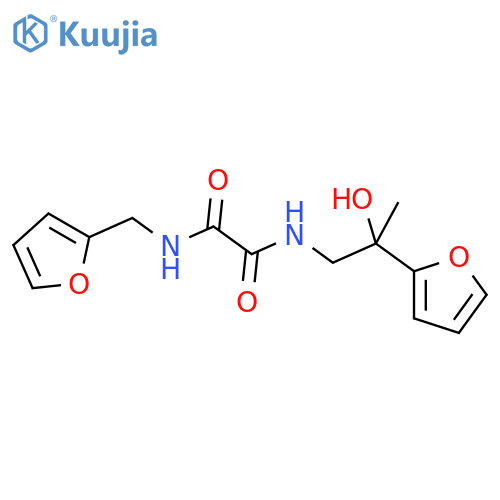 N-2-(furan-2-yl)-2-hydroxypropyl-N'-(furan-2-yl)methylethanediamide structure