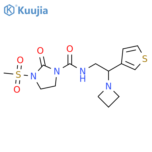 N-[2-(azetidin-1-yl)-2-(thiophen-3-yl)ethyl]-3-methanesulfonyl-2-oxoimidazolidine-1-carboxamide structure