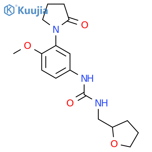 1-4-methoxy-3-(2-oxopyrrolidin-1-yl)phenyl-3-(oxolan-2-yl)methylurea structure